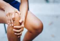 Young,Women,Knee,Ache,,Healthcare,Concept young women knee ache, healthcare concept