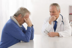 Depressed,Consultation,With,Depressed,Man Older man sitting wi